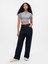 Kadın Açık Mavi Gap × Disney Bisiklet Yaka Crop T-Shirt 4