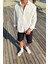 Basic Oversize Keten Gömlek 3