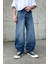 Çizgili Super Baggy Jean 1