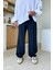 Lacivert Basic Kumaş Baggy Pantolon 1