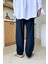 Lacivert Basic Kumaş Baggy Pantolon 2