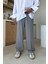 Açık Gri Basic Kumaş Baggy Pantolon 2