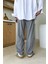Açık Gri Basic Kumaş Baggy Pantolon 3