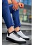 Bağcıklı Keten Erkek Hı Sneaker Beyaz Siyah (Siyah Taban) 1