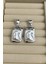 Dikdörtgen Detay Sedef Sallantılı Küpe (4cm) 2