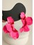 Yarım Ay Desenli Hafif Çiçek Küpe (7cm) 3