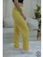 Sarı Papatya Desenli Uzun Kadın Pijama Altı 4
