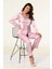 2045 Saten Gömlek Yaka Patlı Pijama Takımı 1