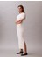 A - Modal Rıb Ss Dress Kadın Beyaz Elbise LV044C902G-PBA 2