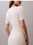 A - Modal Rıb Ss Dress Kadın Beyaz Elbise LV044C902G-PBA 4