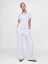 Kadın Açık Mavi Keten Karışımlı Easy Wide Leg Pantolon 1