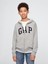 Erkek Çocuk Gri Gap Logo Relaxed Fermuarlı Sweatshirt 1