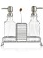 Stantlı 2'li Mutfak Sıvı Sabunluk Seti - Inox - 380 ml 2