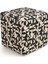 Home Elegant Puf - Siyah / Beyaz - 42X37X37 cm 2