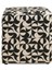 Home Elegant Puf - Siyah / Beyaz - 42X37X37 cm 3