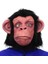 Siyah Saçlı Kafaya Tam Geçmeli Lateks Şempanze Maskesi - Lateks Maymun Orangutan Goril Maske Et Maske 1