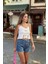 Ladin Askılı Gül Detaylı Kadın Bluz Crop 2