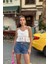 Ladin Askılı Gül Detaylı Kadın Bluz Crop 4