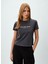 Bisiklet Yaka Baskılı Siyah Kadın T-Shirt J20J224914BAN 1