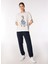 Kırık Beyaz Kadın Basic Baskılı T-Shirt F4WL-TST0350 2