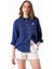 Lacivert Kadın Relaxed %100 Keten Gömlek J5SL-GML7158 3