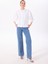 Açık Indigo Kadın Normal Düz Denim Pantolon F5SL-PNT0332 2
