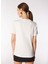 Kırık Beyaz Kadın Basic Taşlı T-Shirt FC4WL-TST0515 4
