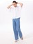 Beyaz Kadın Loose Fit %100 Keten Gömlek F5SL-GML0063 2