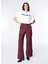 Beyaz Kadın Crop Baskılı T-Shirt SGZB143 2
