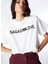 Beyaz Kadın Crop Baskılı T-Shirt SGZB143 3