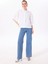 Beyaz Kadın Loose Fit %100 Keten Gömlek F5SL-GML0063 3