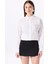 Beyaz Kadın Gömlek Loose Fit Taşlı Gömlek F5SL-GML0409 2
