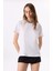 Beyaz Kadın Relaxed Baskılı T-Shirt M5SL-TST1830 3