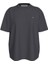 Koyu Gri Kadın Standart Baskılı T-Shirt Stamp Back Graphıc Boyfrıend Tee 1