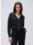 Siyah Kadın Dik Regular Fit Gömlek 1094888 4