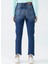 Boru Paça Normal Bel Indigo Kadın Denim Pantolon K-101 4