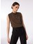 Haki Kadın Degaje Yaka Basic Bluz F4SL-BLZ0493 1