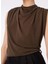 Haki Kadın Degaje Yaka Basic Bluz F4SL-BLZ0493 4