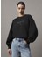 Siyah Kadın Bisiklet Rahat Baskılı Sweatshirt J20J224724BEH 1