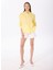 Sarı Kadın Oversize %100 Keten Gömlek F5SL-GML0030 2