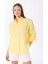 Sarı Kadın Oversize %100 Keten Gömlek F5SL-GML0030 3