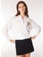 Beyaz Kadın Oversize Baskılı Gömlek FC4WL-GML0010 1