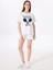 Beyaz Kadın Lastikli Relaxed Nakışlı Sweat Şort F5SL-SHT0366 2