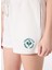 Beyaz Kadın Lastikli Relaxed Nakışlı Sweat Şort F5SL-SHT0366 5