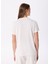 Kırık Beyaz Kadın Bisiklet Yaka Relaxed Baskılı T-Shirt FC5SL-TST0375 5