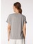 Gri Melanj Kadın Bisiklet Yaka Basic Baskılı T-Shirt FC4WL-TST0124 5