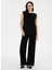 Siyah Kadın Loose Fit Pantolon Rısta-P 3