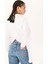 Beyaz Kadın Gömlek Oversize Çizgili Gömlek M4WL-GML-1185 4