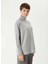 Gri Kadın Dik Basic Düz Sweatshirt 1092578 4