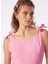 Pembe Kız Çocuk Kare Yaka Crop Nakışlı Bluz BRB4SL-BLZ6076 5